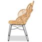 Baxton Studio Garan Rattan Accent Chair in Natural Brown and Black, , large
