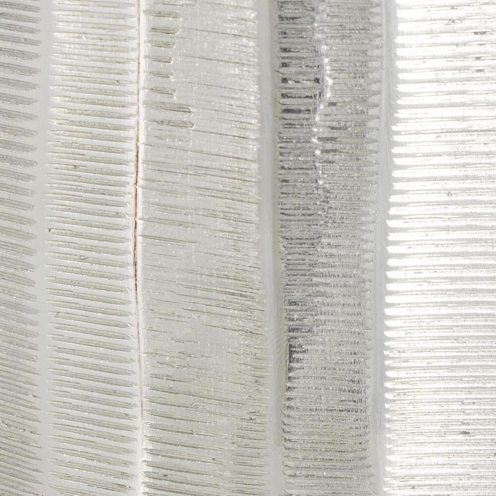 Maple and Jade 2-Piece Decorative Vase Set with Wavy Accents and Textured Ridges in Shiny Silver, , large