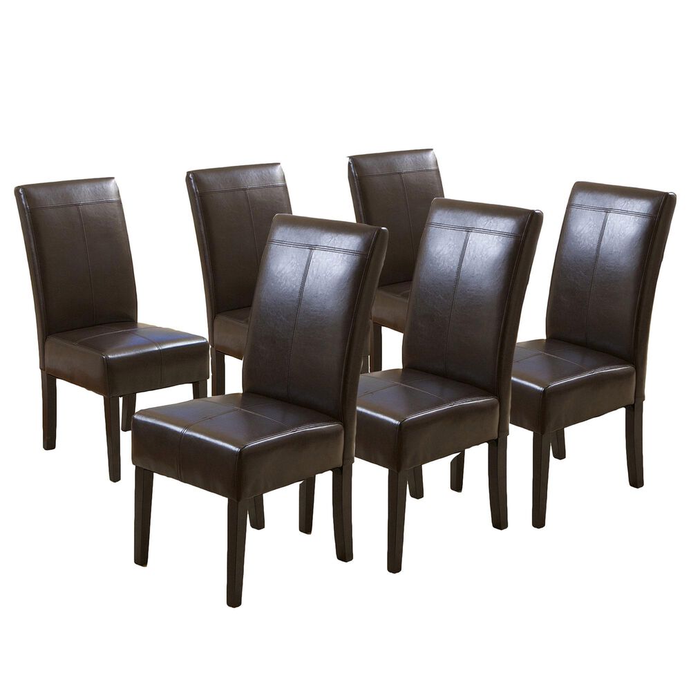 Noble House Pertica Side Chair in Chocolate Brown (Set of 6), , large