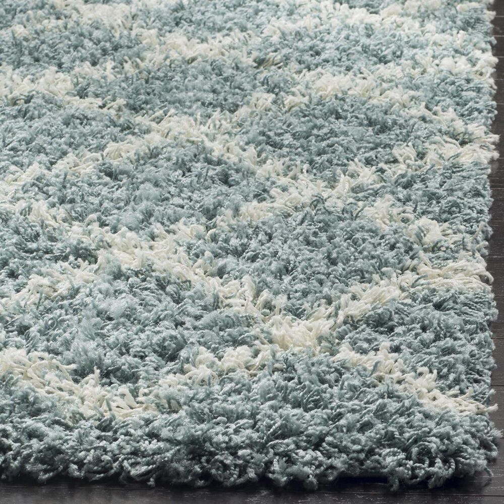 Safavieh Dallas Shag SGD258C-28 2&#39;3&quot; x 8&#39; Seafoam/Ivory Runner, , large