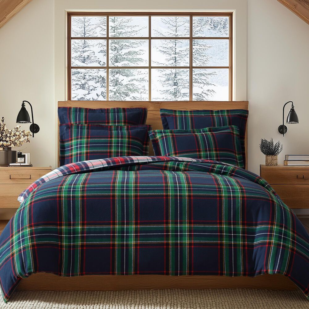 Levtex Spencer Plaid 3-Piece Full/Queen Comforter Set in Navy, , large