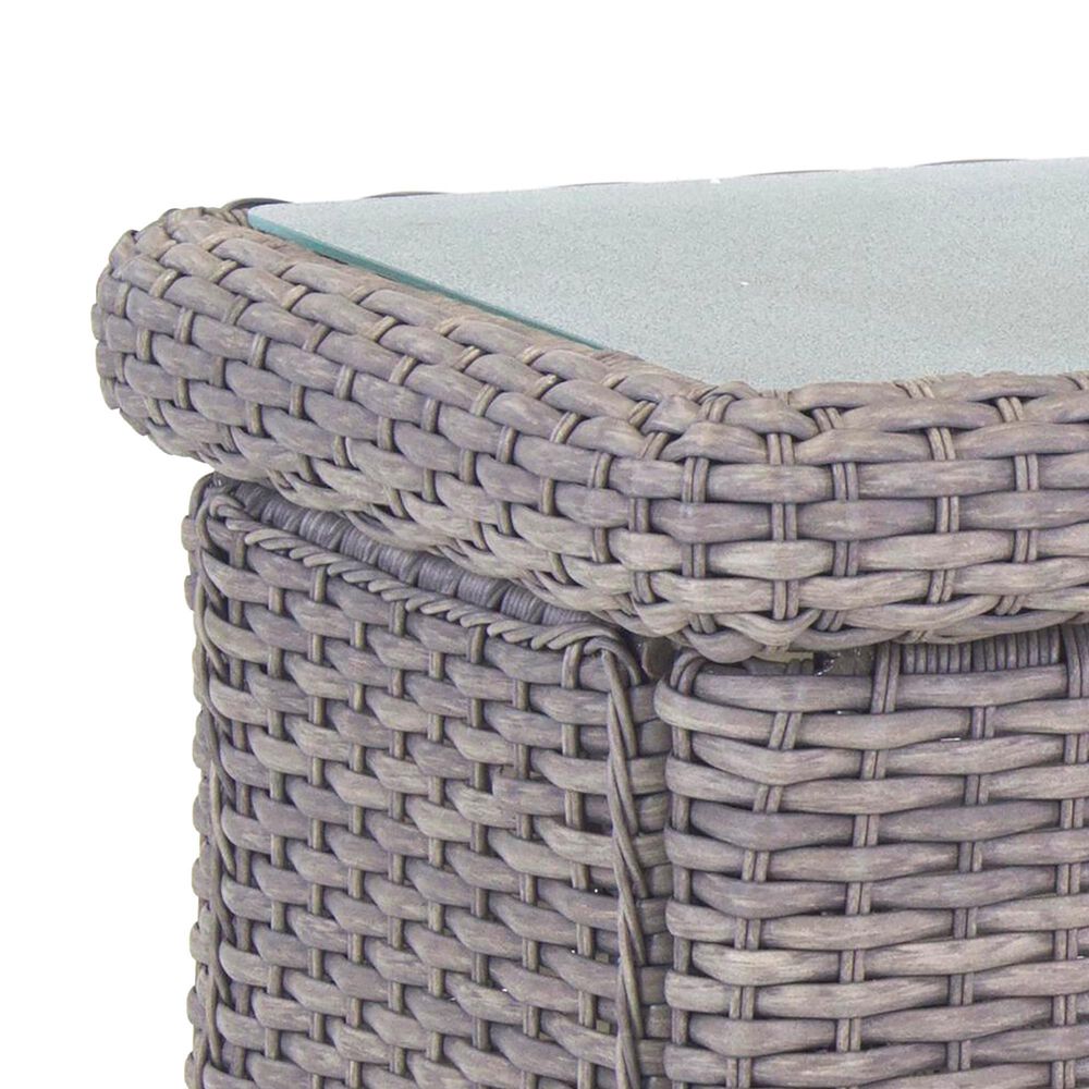 South Sea Rattan Saint Tropez Patio End Table in Stone, , large
