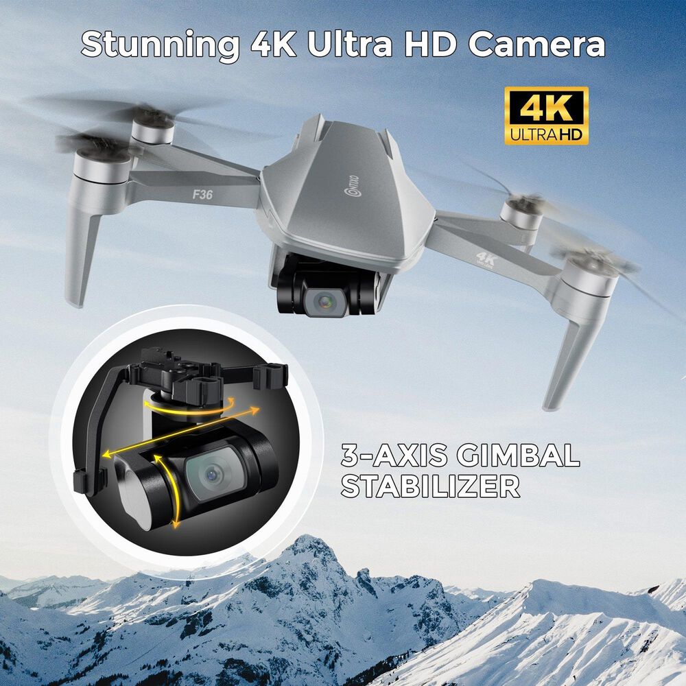 Contixo F36 FPV Drone with 4K HD Camera, 64GB Card and Case in Silver, , large