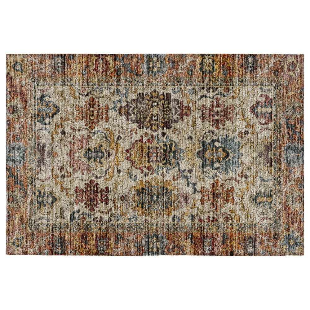 Dalyn Rug Company Silk Road Copper, Ivory, Gold, Brown, Blue, Aloe and Blush 1"8" x 2"6" Area Rug, , large