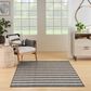 Nourison Positano POS03 Charcoal and Ivory 4" x 6" Indoor/Outdoor Area Rug, , large