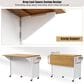 HOMLUX 52" Kitchen Island with Drop Leaf in White, , large