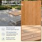 Sunwell Garden Patio Rectangular Coffee Table in Natural and White, , large