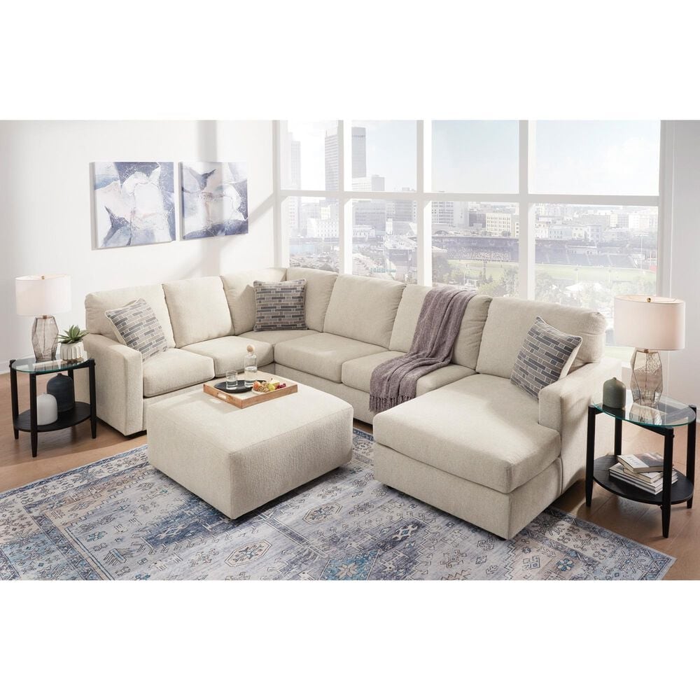 Ashley Edenfield 3-Piece Right Facing Sectional with Chaise in Linen, , large