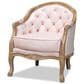 Baxton Studio Genevieve Arm Chair in Light Pink, , large