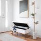 Lumisource Midas Storage Bench with White Velvet Cushion in Gold, , large