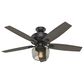 Hunter Bennett 52" Ceiling Fan with Light in Matte Black, , large