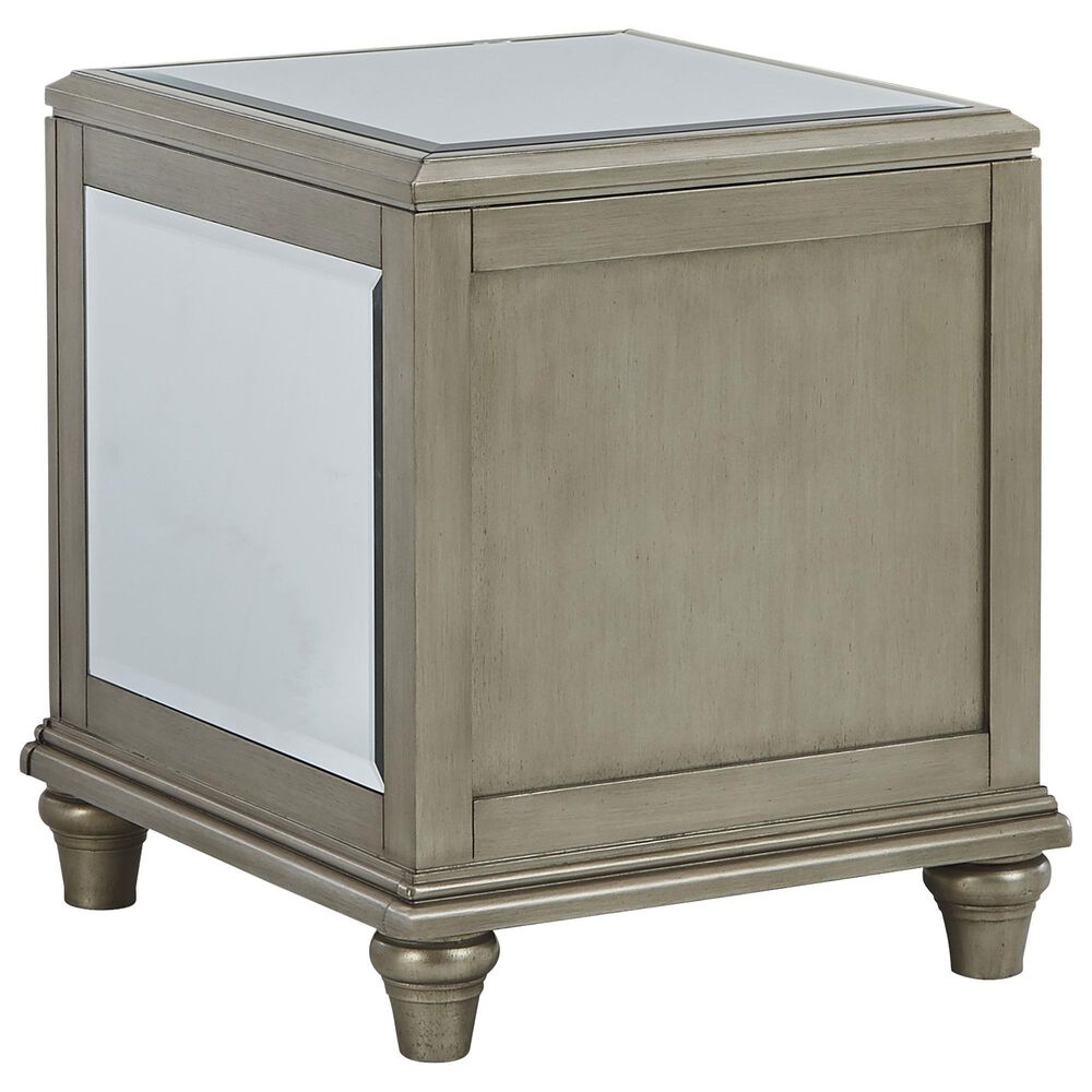 Ashley Chevanna End Table in Metallic Silvertone, , large