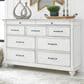 Ashley Kanwyn 9 Drawer Dresser in Distressed Whitewash, , large