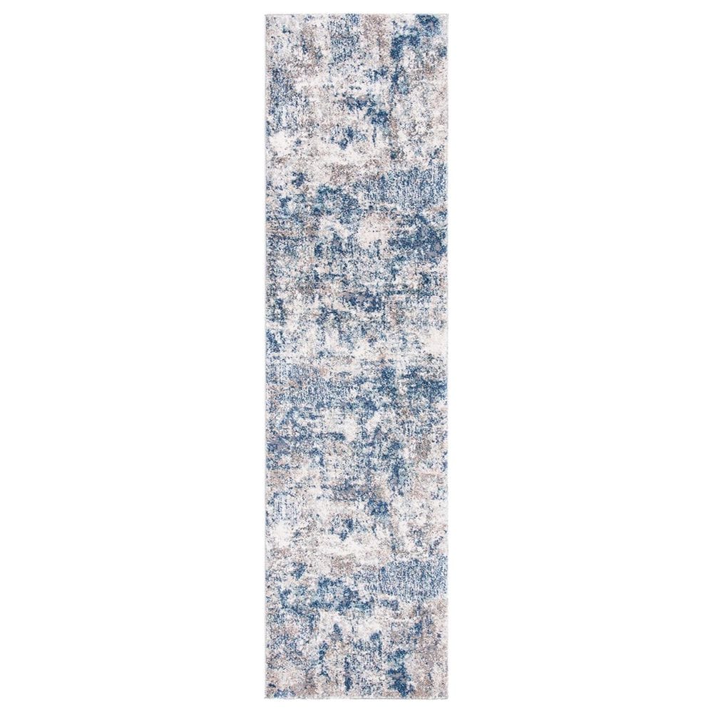 Safavieh Aston ASN712 2" x 8" Grey and Navy Runner, , large