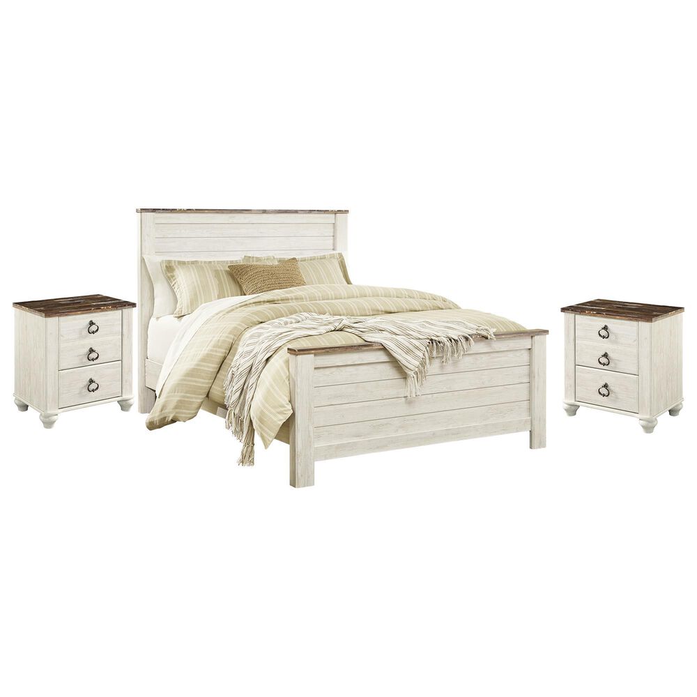 Ashley Willowton 3-Piece Queen Bedroom Set in Whitewash, , large