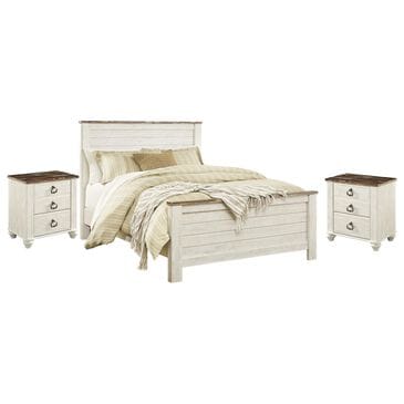 Ashley Willowton 3-Piece Queen Bedroom Set in Whitewash, , large