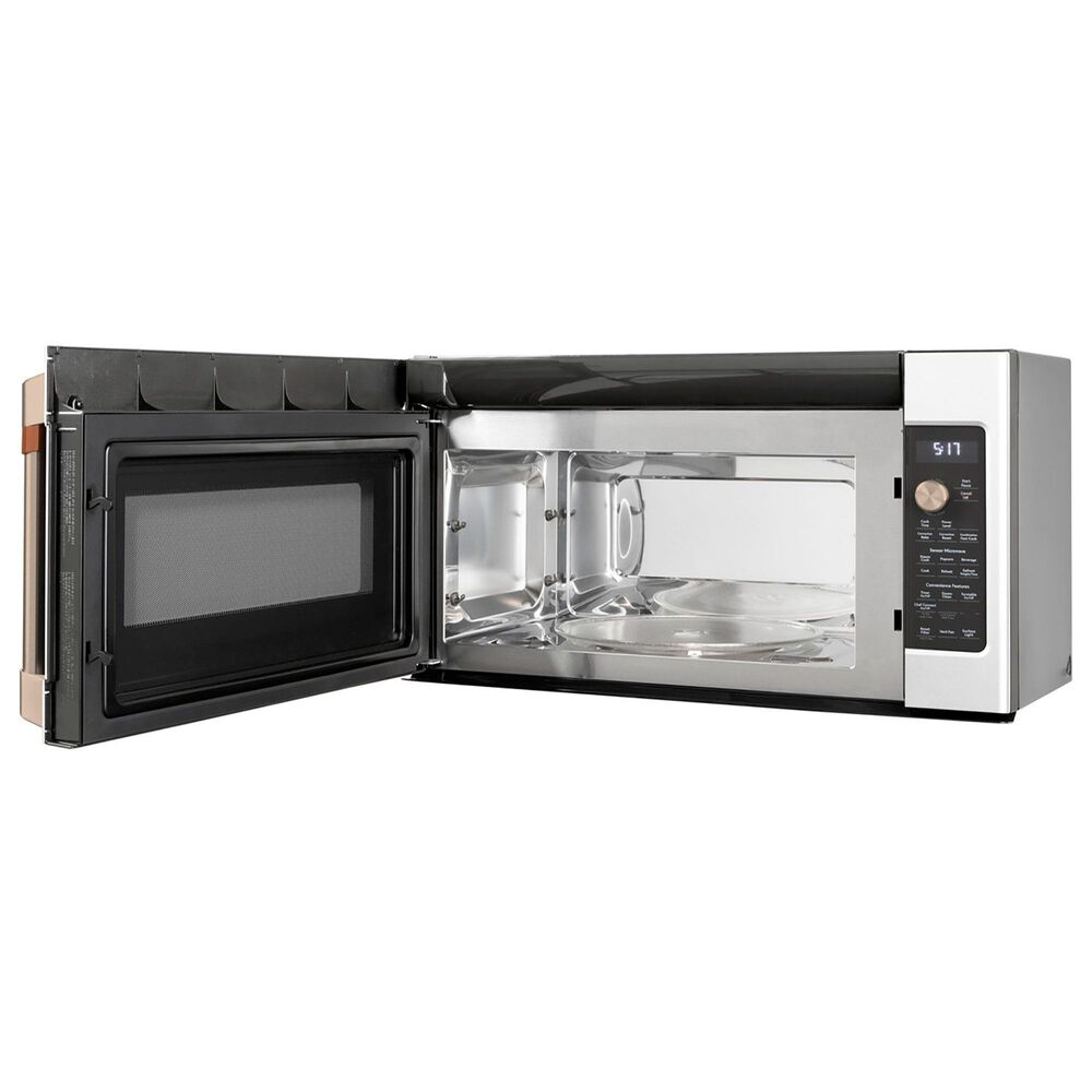 Cafe 2-Piece Kitchen Package with 30&quot; Slide-In Gas Range and 1.7 Cu. Ft. Microwave Oven in Matte White, , large