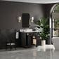 James Martin Vanities Brookfield 36" Single Bathroom Vanity in Black Onyx with Single Hole 3 cm White Zeus Quartz Top and Rectangular Sink, , large