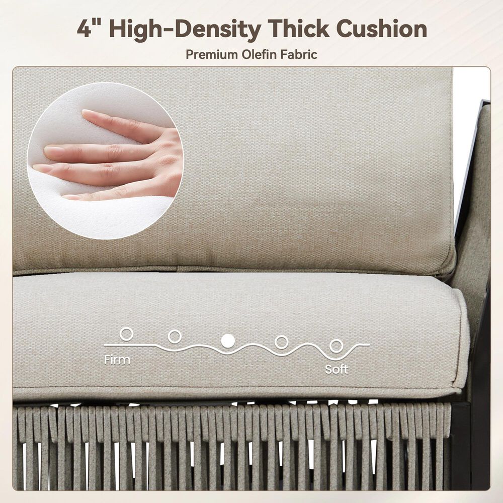 Sunwell Garden Chat Set in Beige (Set of 5), , large