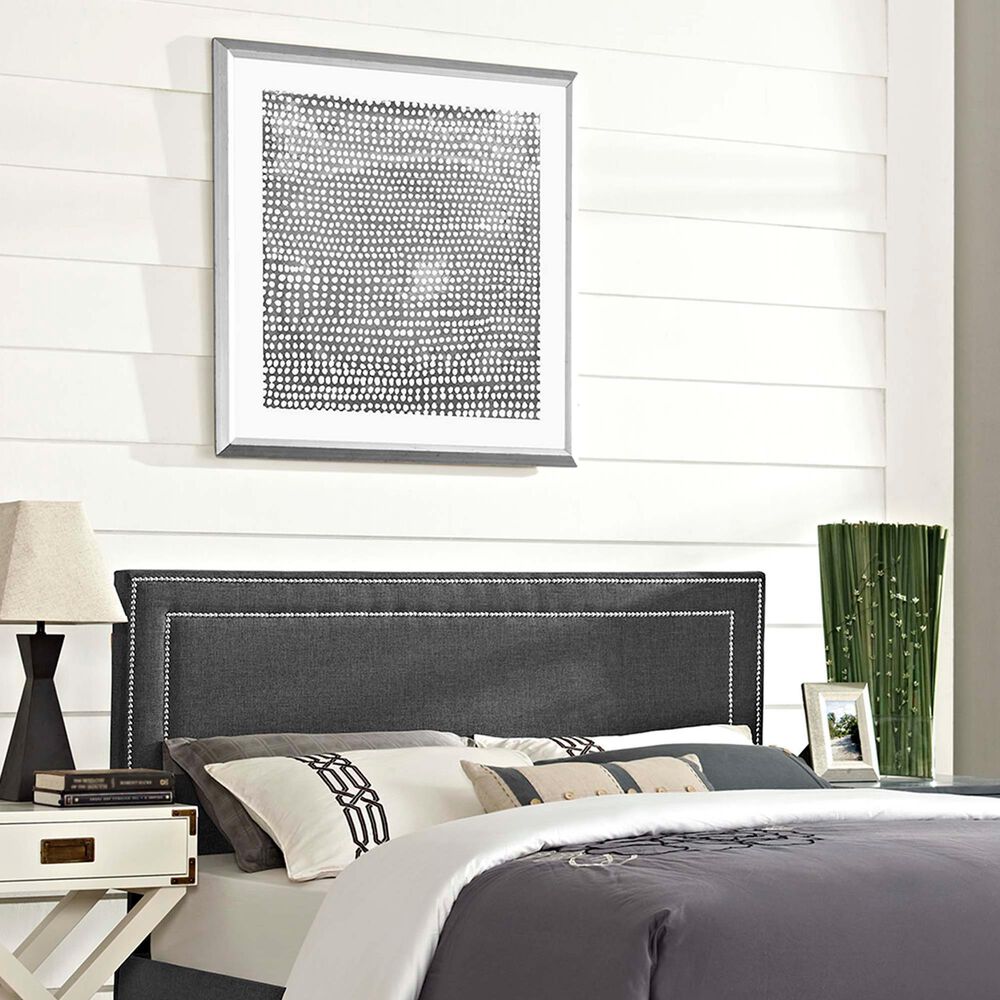 Modway Jessamine Upholstered Full Headboard in Gray, , large