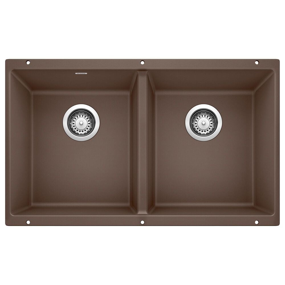 Blanco Precis 30" Equal Double Bowl Kitchen Sink in Cafe, , large