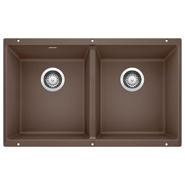 Blanco Precis 30" Equal Double Bowl Kitchen Sink in Cafe, , large