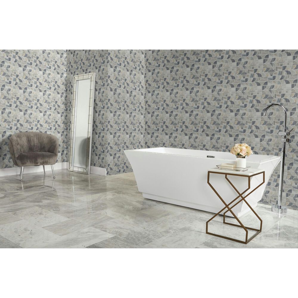 Dal-Tile Gamma Azure 14&#39;&#39; X 16&#39;&#39; PATCHWORK Natural Stone Mosaic Sheet, , large