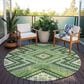 Dalyn Rug Company Portico PO5 Green 8" Round Area Rug, , large