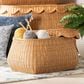 Baxton Studio Ayleen Small Basket with Scalloped Lid in Light Honey, , large