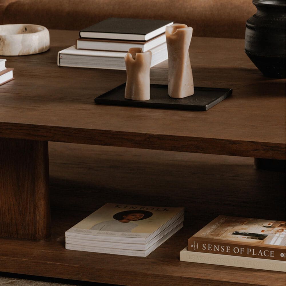 Moe's Home Collection Casey Large Coffee Table in Dark Brown, , large