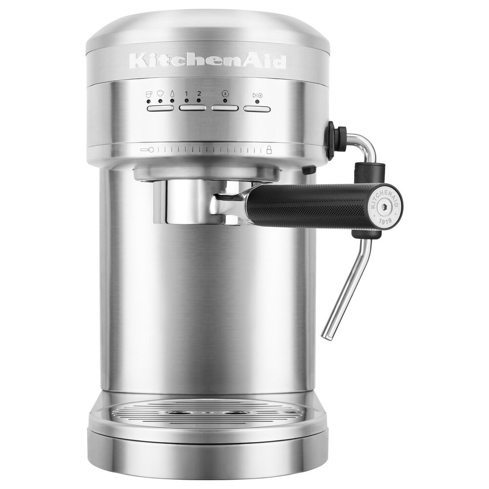 KitchenAid 47 Oz Semi-Automatic Espresso Machine in Brushed Stainless Steel, , large