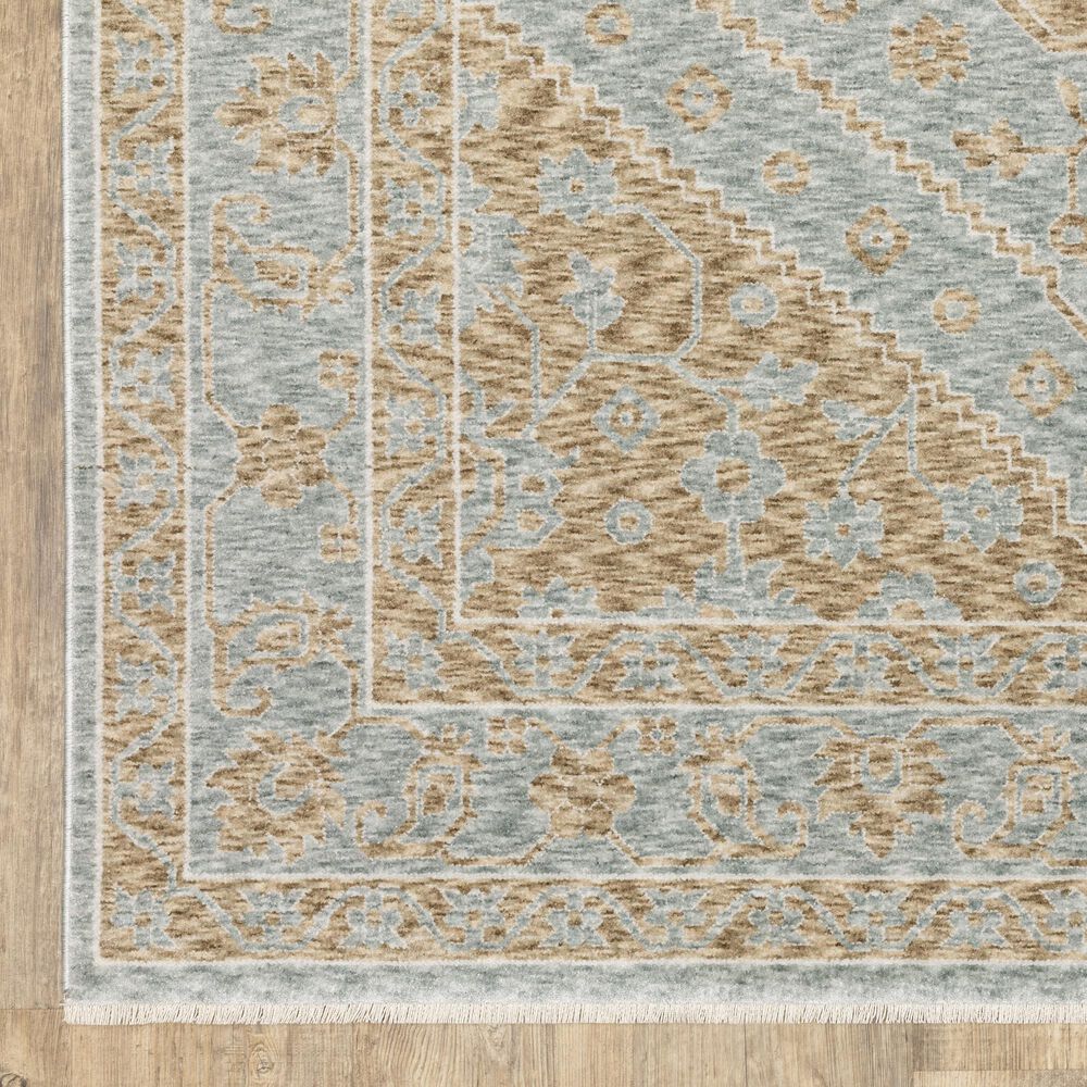 Oriental Weavers Echo Oriental Beige and Blue 9&#39;10&quot; x 12&#39;10&quot; Area Rug, , large