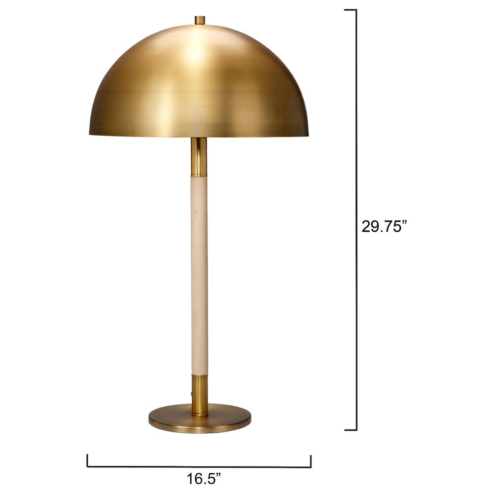 Splendor Living Uxley Table Lamp in Natural and Antique Brass, , large