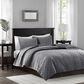 Goldstar Bedding Harper Velvet 3-Piece Queen Coverlet Set in Grey, , large