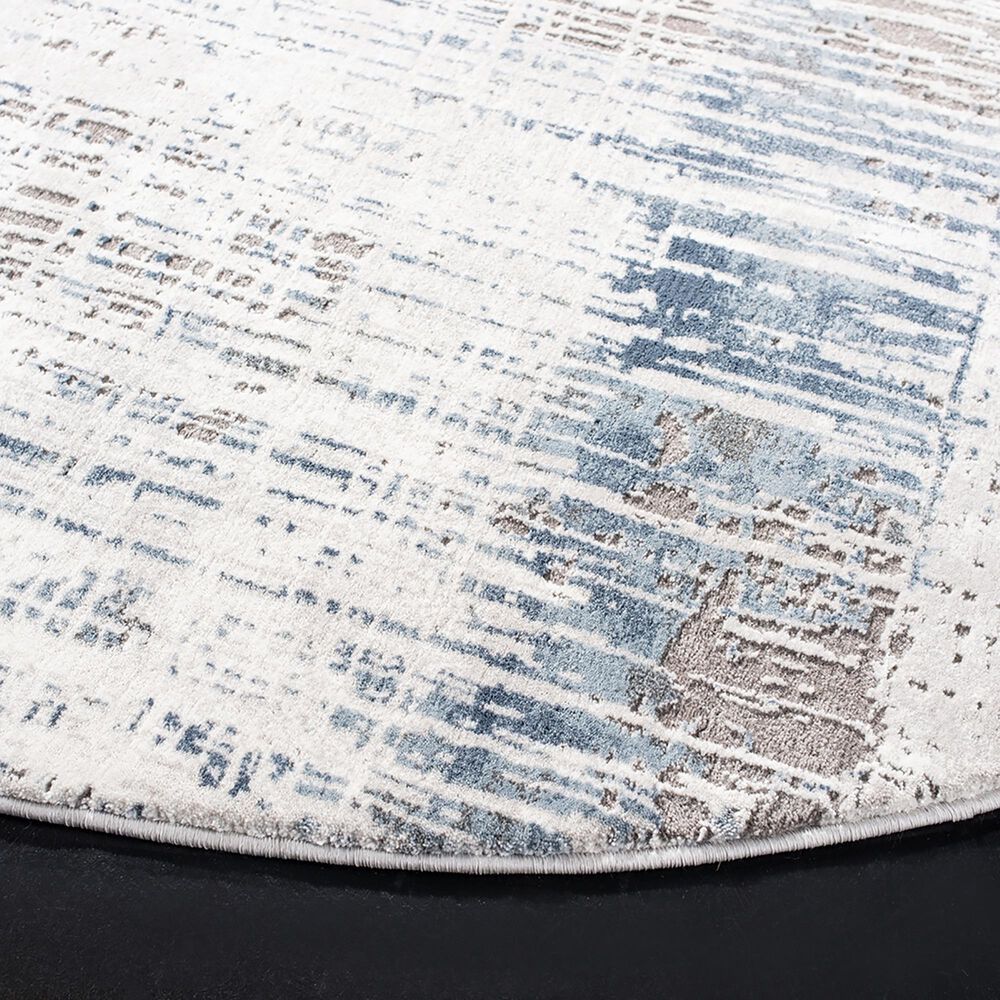 Safavieh Craft CFT874F 6&#39;7&quot; Round Grey and Blue Area Rug, , large