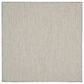 Nourison Courtyard Ivory and Silver 4" Square Indoor/Outdoor Area Rug, , large