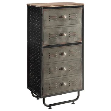 4D Concepts Locker Bookcase in Natural, Black and Grey, , large