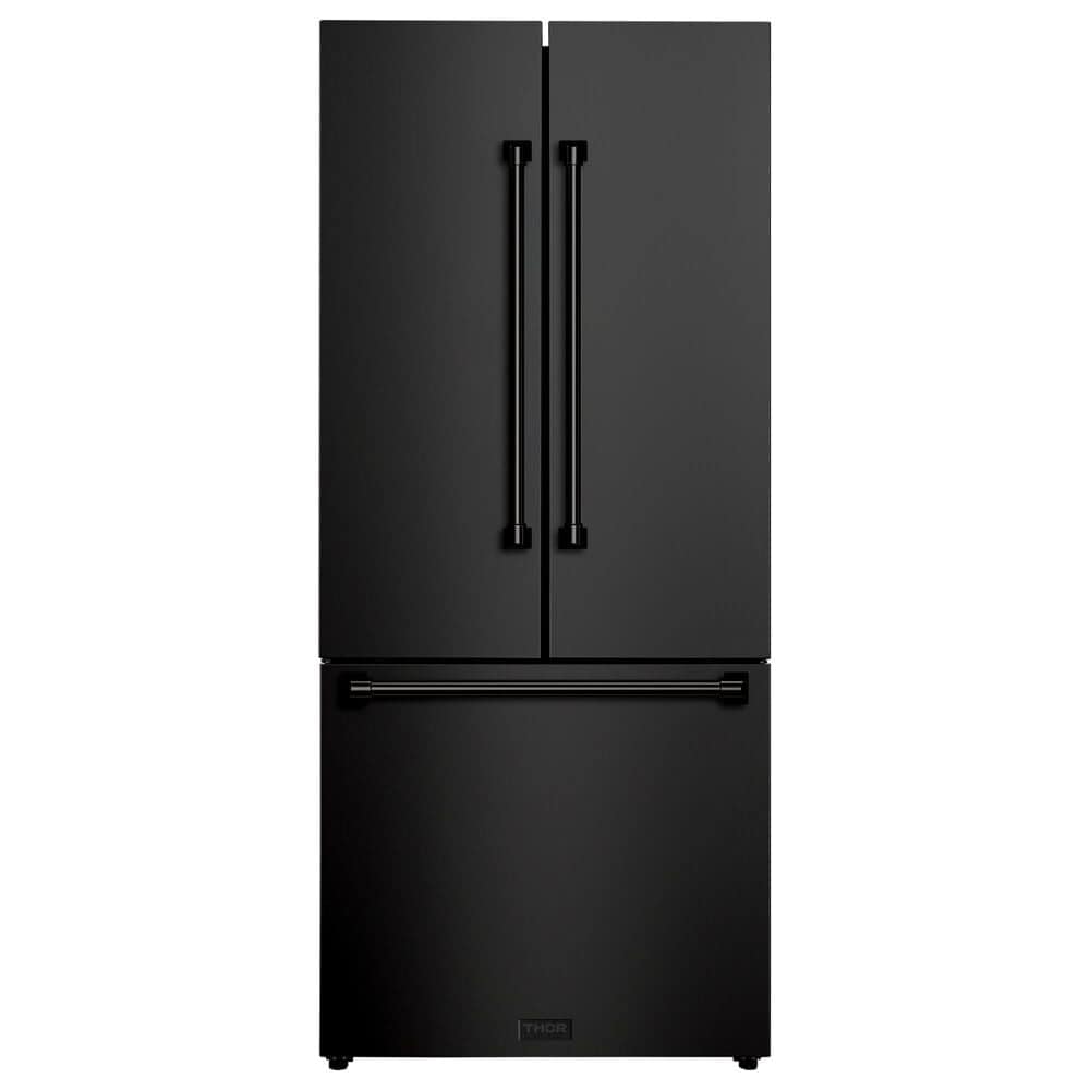Thor Kitchen Gordon Ramsay 17.5 Cu. Ft. 3-Door French Door Refrigerator in Black, , large