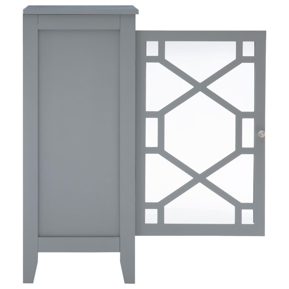 Linon Home Decor Fetti Small Cabinet in Grey, , large