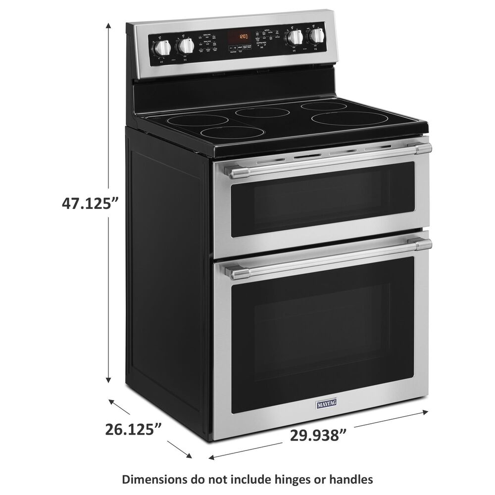 Maytag 6.7 Cu. Ft. 30&quot; Wide Double Oven Electric Range with True Convection, , large