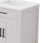 Lexora Home Abbey 72" Double Bathroom Vanity in White Oak with 2 cm White Quartz Top and Rectangular Sinks, , large