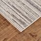 Feizy Micah 12" x 18" Black and Dark Gray Area Rug, , large