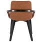 LumiSource Cosmo Accent Chair with Faux Leather Cushion in Camel, , large