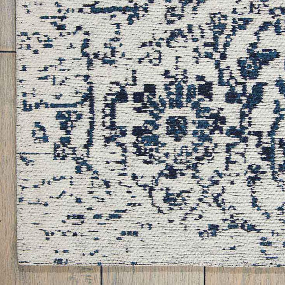 Nourison Damask 9&#39; x 12&#39; Ivory and Navy Area Rug, , large