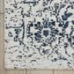 Nourison Damask 9" x 12" Ivory and Navy Area Rug, , large