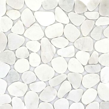 Emser Cultura White 12" x 12" Natural Stone Mosaic Sheet, , large