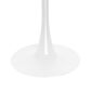 Leisuremod LeisureMod Bristol Dining table, White Base with 36 Round Dark Walnut MDF top, , large