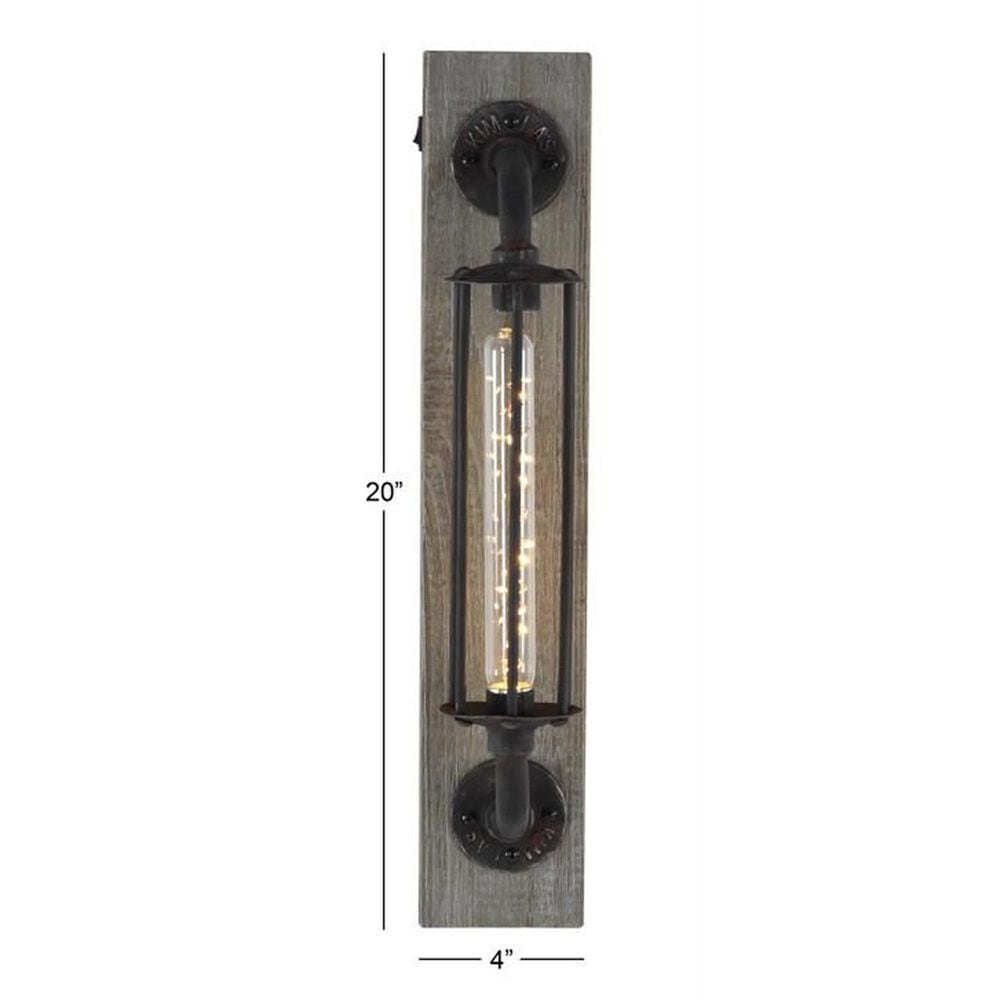 Maple and Jade Black Battery-Operated Geometric Wall Accent Lamp with Included Fixed LED Light, , large