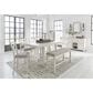 Ashley Robbinsdale Counter Height Dining Table with 2 Leaves in Antique White, , large