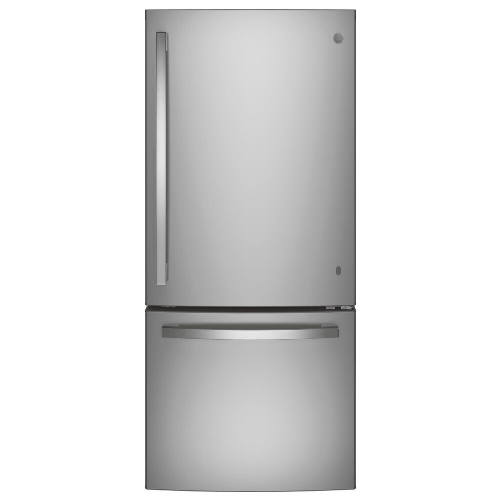 GE Appliances 21 Cu. Ft. Bottom-Freezer Refrigerator with Icemaker in Fingerprint Resistant Stainless Steel, , large